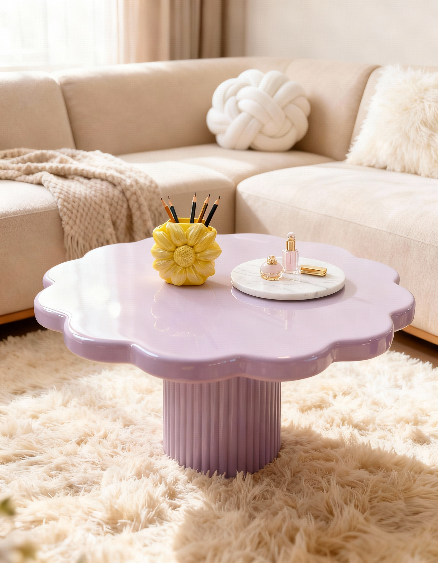 Suport pixuri ceramic „Sunny Bloom" – design floare, handmade