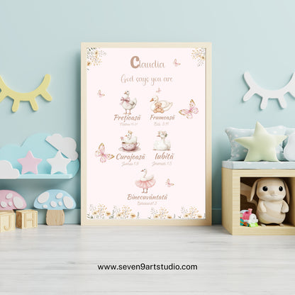 Tablou Personalizat "Mesaj de la Dumnezeu" — Pânză Premium A4