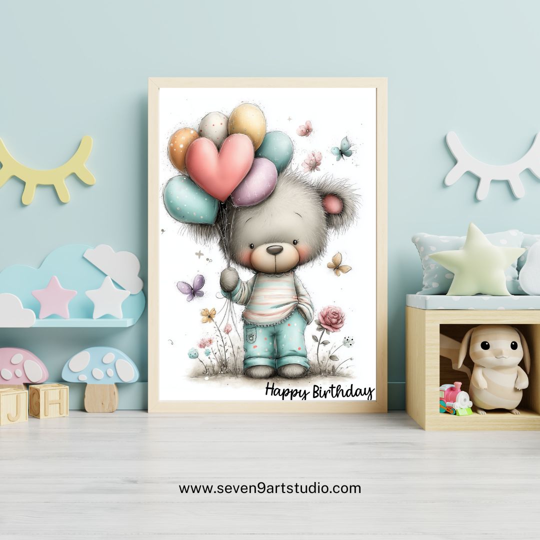 Tablou „Ursulețul cu Baloane
