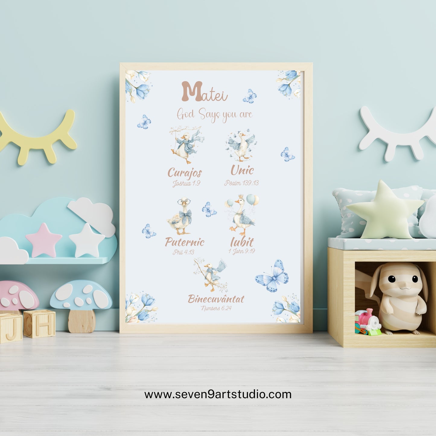 Tablou Personalizat "Mesaj de la Dumnezeu" — Pânză Premium A4