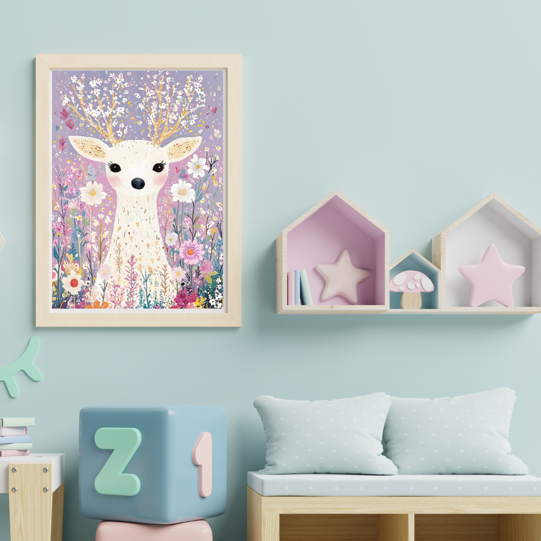 Tablou decorativ „Căprioara fermecată în grădina viselor