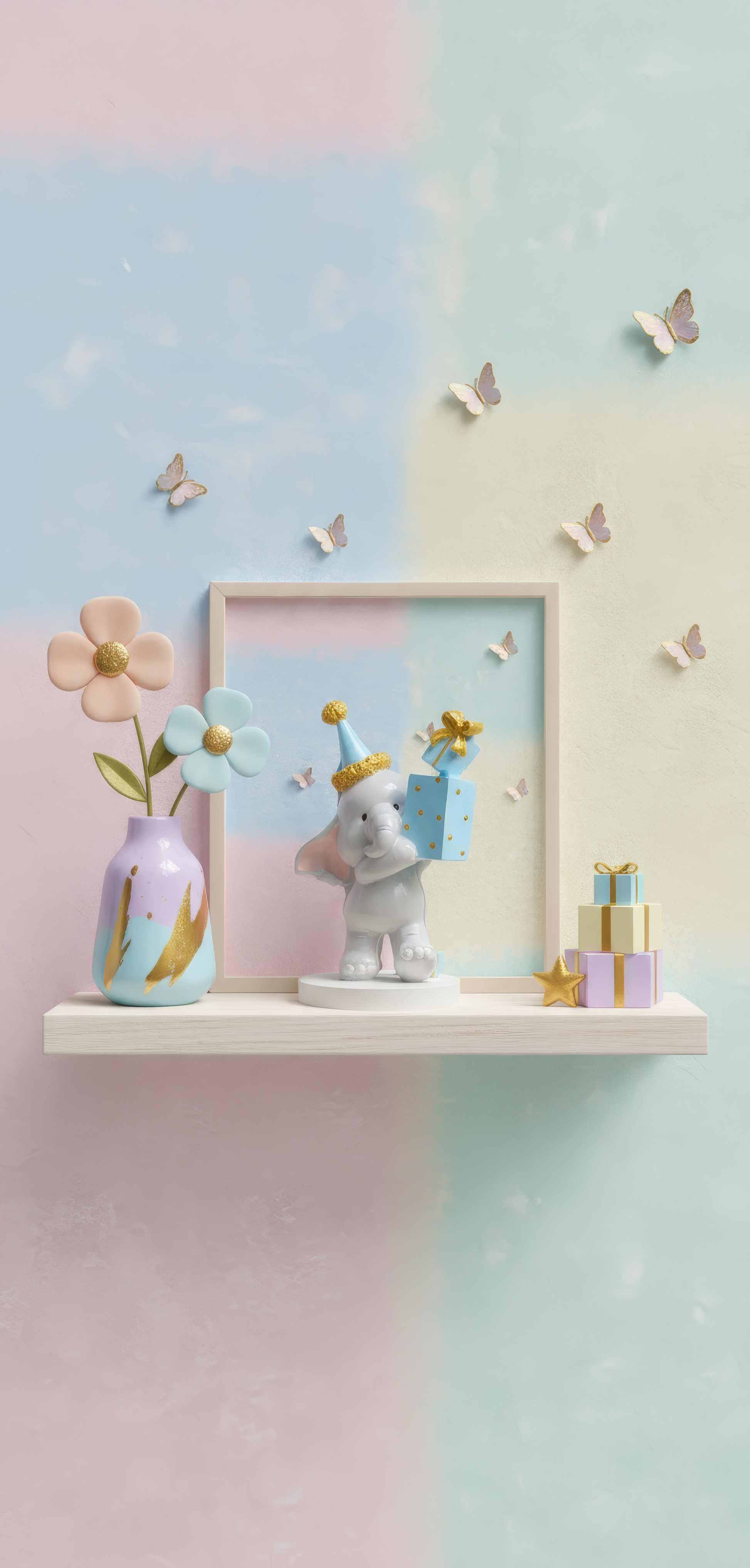 Elefănțel ceramic handmade cu cadou, ideal ca decor 
aniversar sau botez