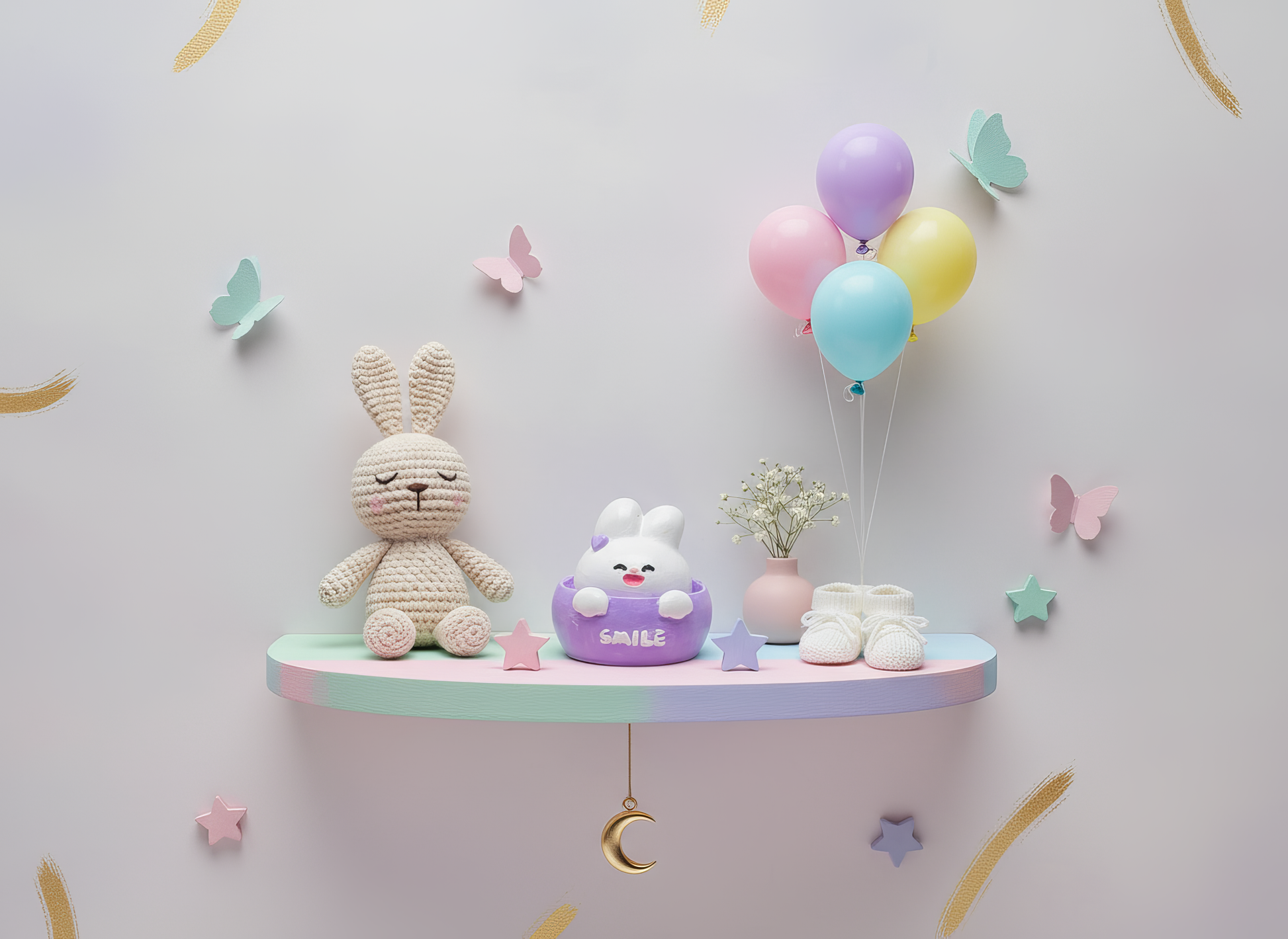 Iepuraș decorativ ceramic, model pastel, ideal pentru 
cadou