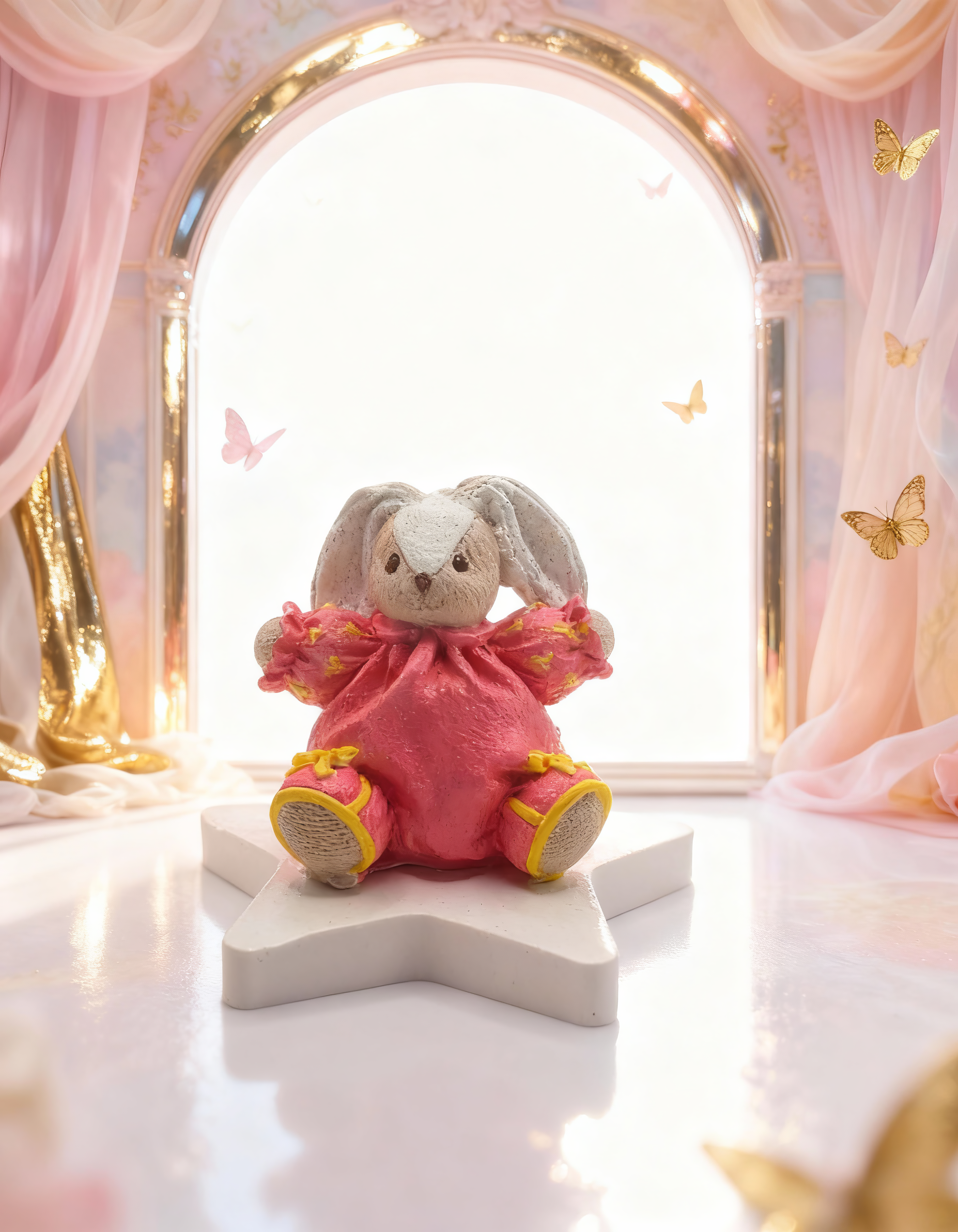 Mărturie iepuraș decorativ — Figurină drăgălașă handmade, cadou de colecție pentru invitați