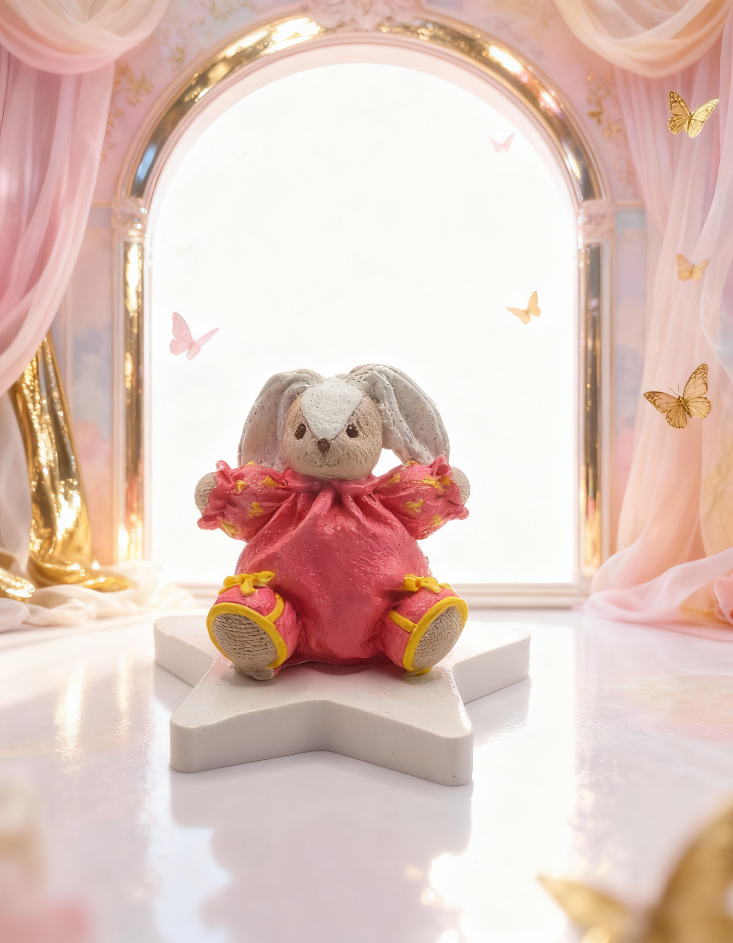 Mărturie iepuraș decorativ — Figurină drăgălașă handmade, cadou de colecție pentru invitați