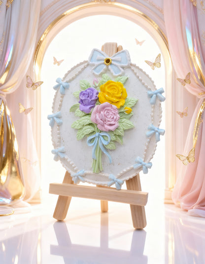 Odorizant de dulap floral parfumat - ceramică handmade cu sticlută 1ml inclusă