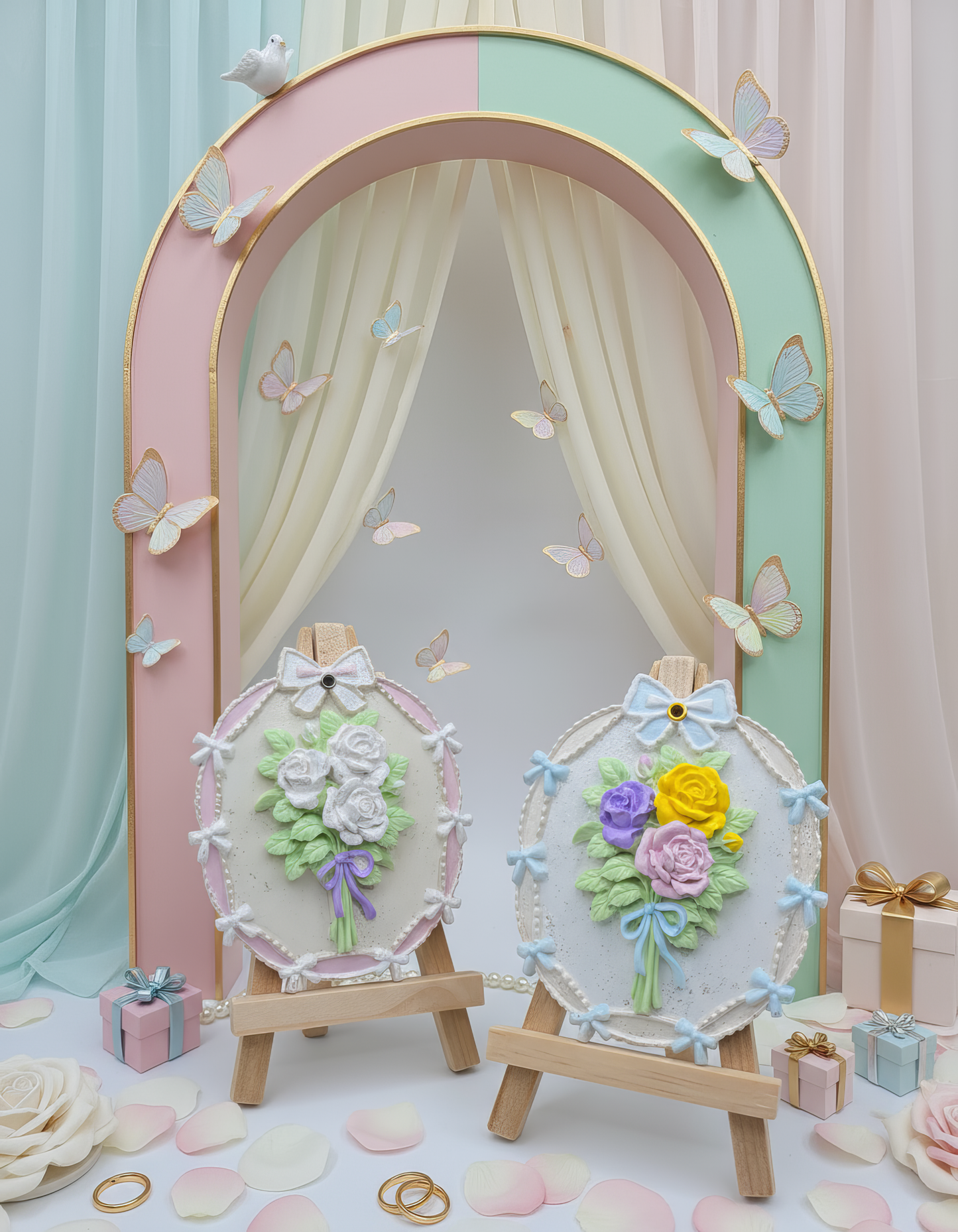 Odorizant de dulap floral parfumat - ceramică handmade cu sticlută 1ml inclusă