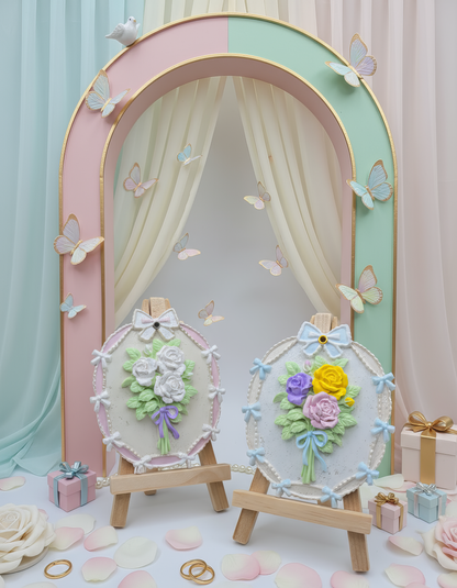 Odorizant de dulap floral parfumat - ceramică handmade cu sticlută 1ml inclusă