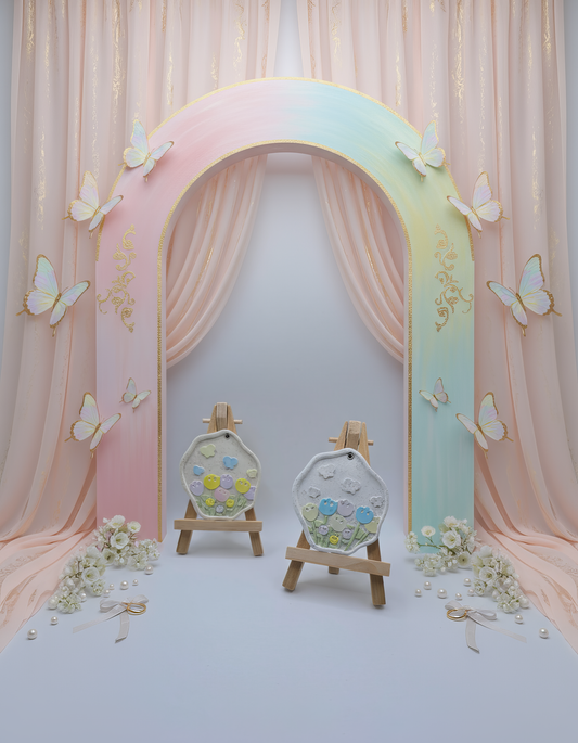 Odorizant ceramic floral pastelat - ceramică parfumată cu sticlută 1ml inclusă