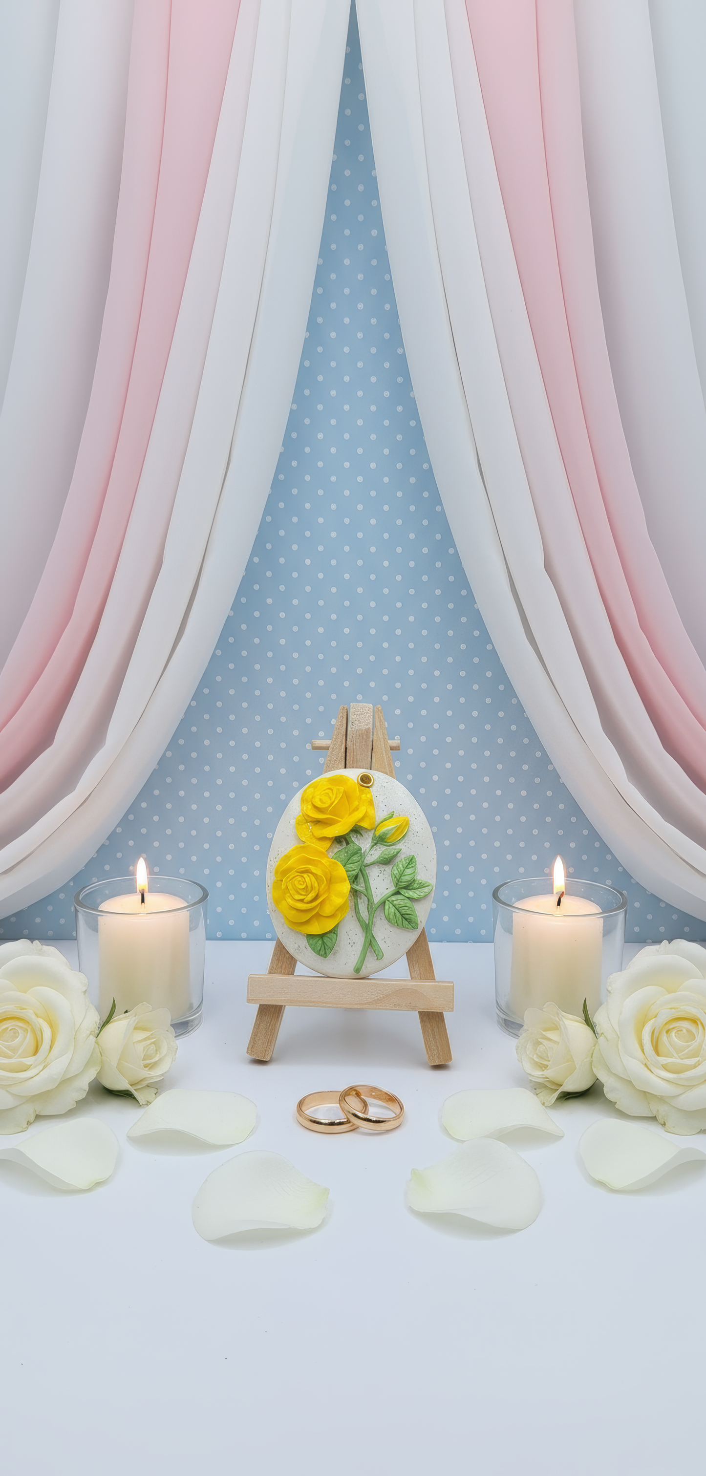 Magnetel floral oval cu odorizant - mărturie nuntă handmade, decor util și rafinat