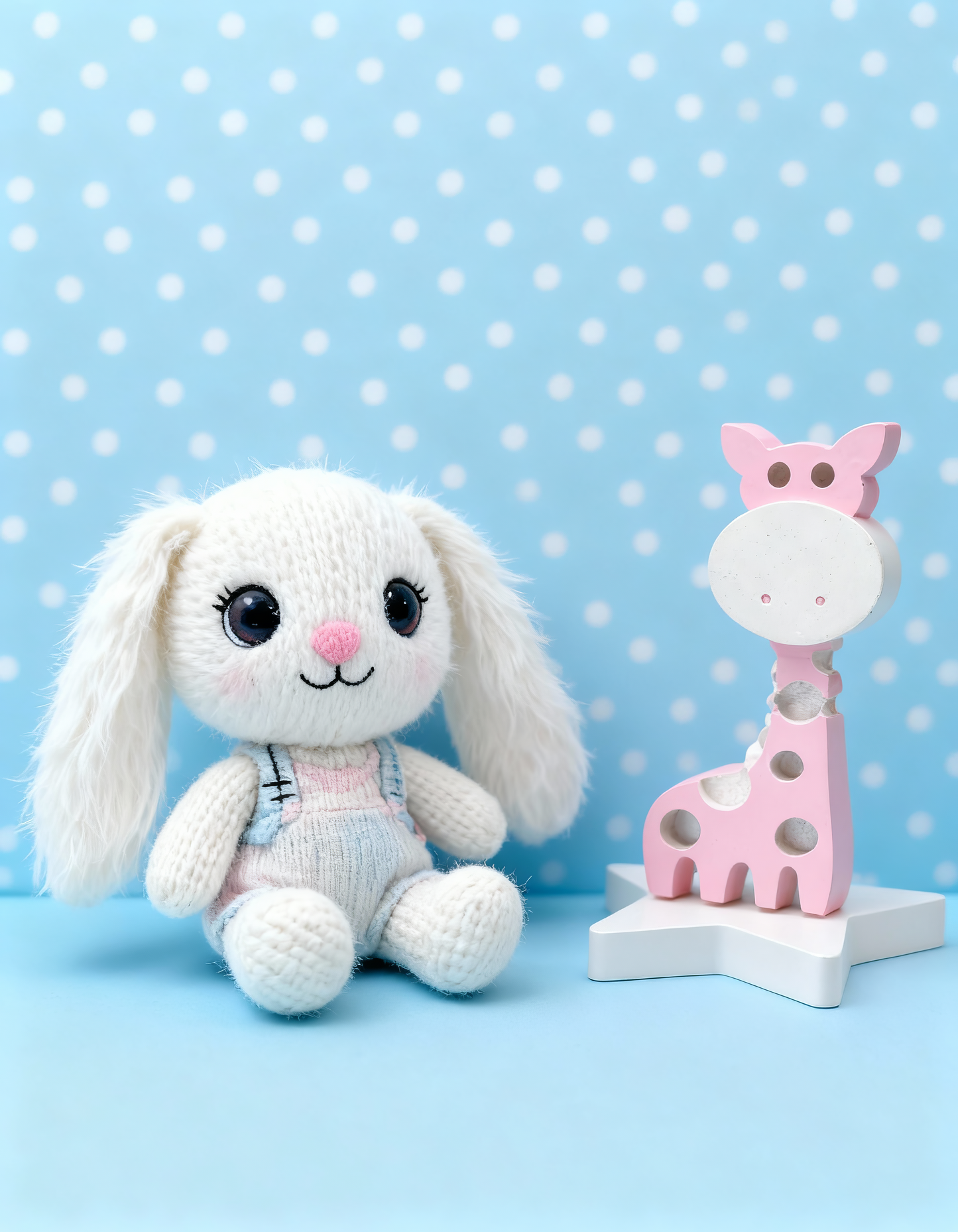 Mărturie decorativă girafă roz — Figurină handmade pentru botez și aniversări