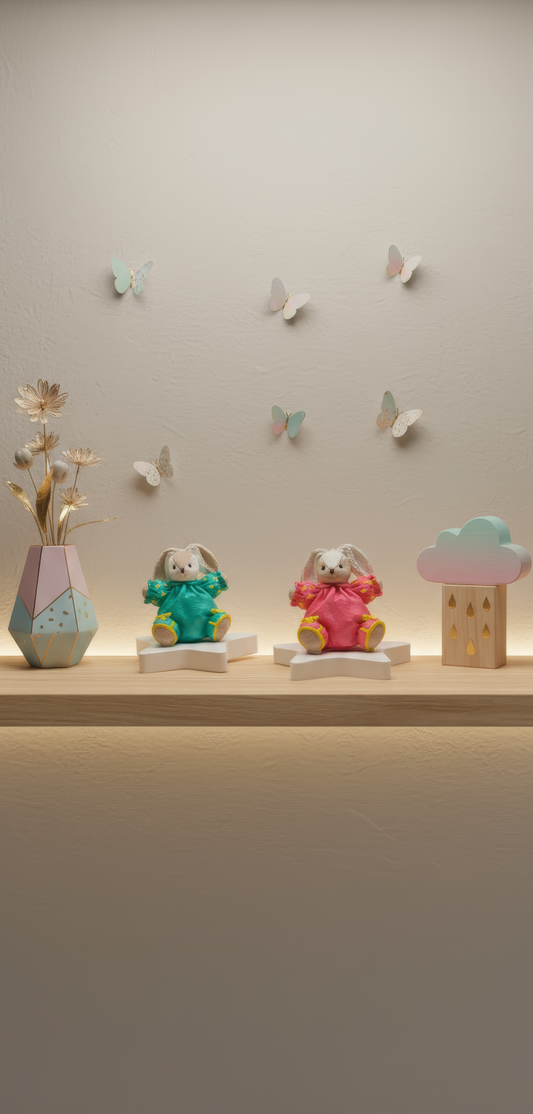 Mărturie iepuraș decorativ — Figurină drăgălașă handmade, cadou de colecție pentru invitați