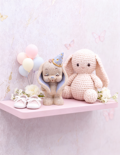 Party Bunny with Hat - handmade ceramic souvenir, box included