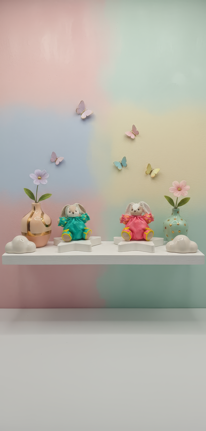 Mărturie iepuraș decorativ — Figurină drăgălașă handmade, cadou de colecție pentru invitați