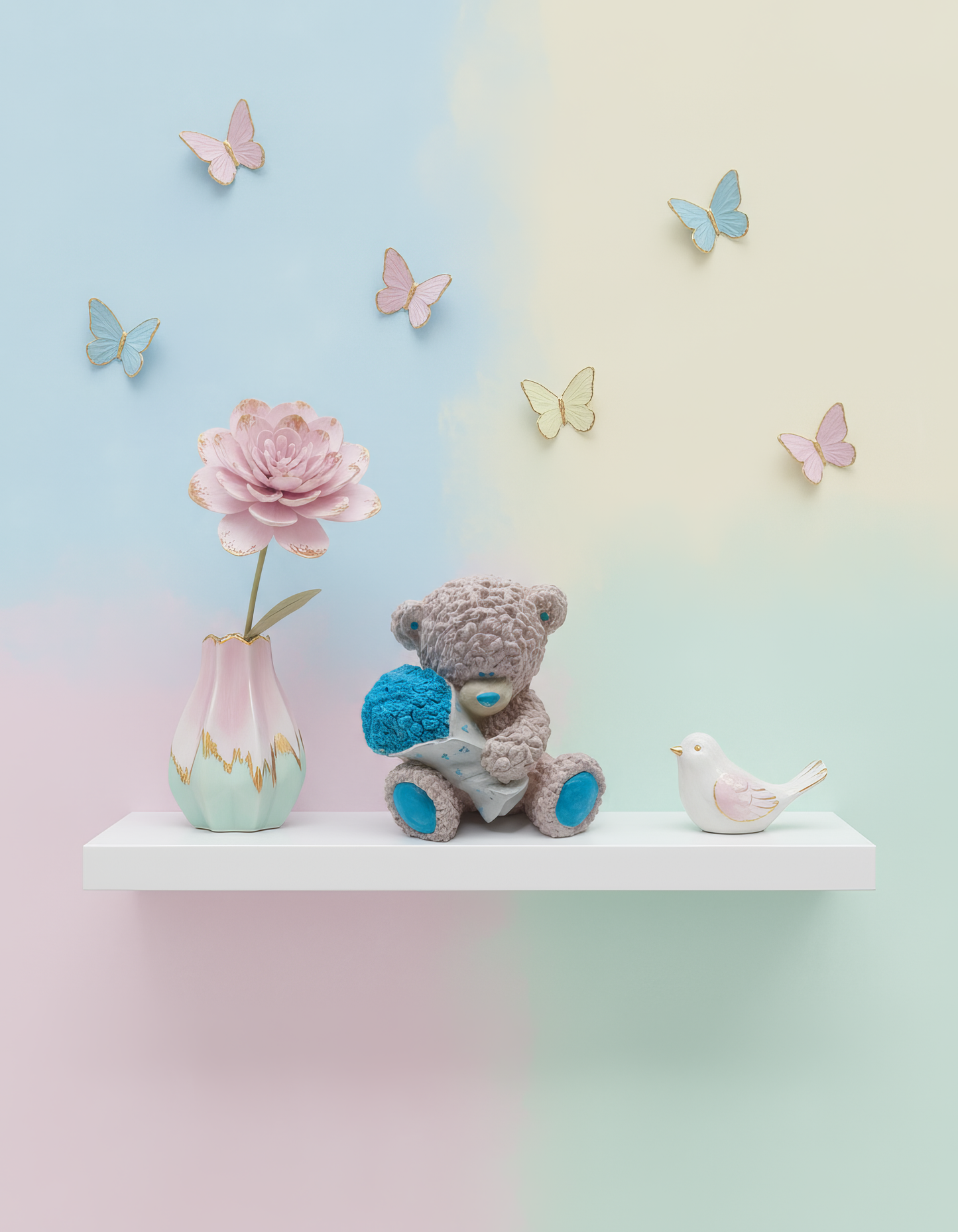 Ursuleț cu buchet albastru parfumat -