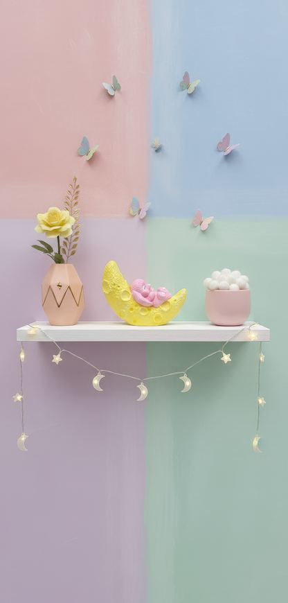 Iepurasl pe lună  - mărturie ceramică handmade, cutiuță inclusă