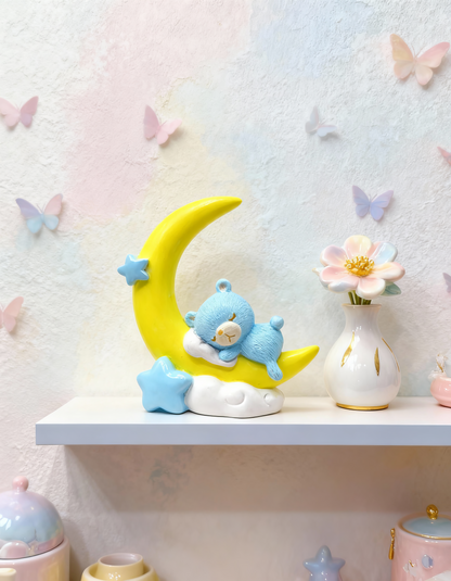 Ursuleț  pe lună - mărturie ceramică handmade, cutiuță cadou inclusă