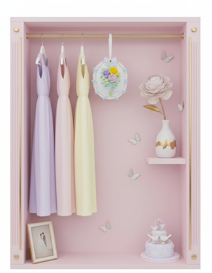 Odorizant de dulap floral parfumat - ceramică handmade cu sticlută 1ml inclusă