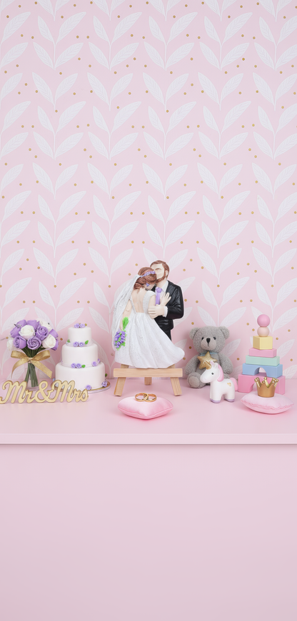 Magnet mire și mireasă elegant - mărturie ceramică handmade pentru nuntă