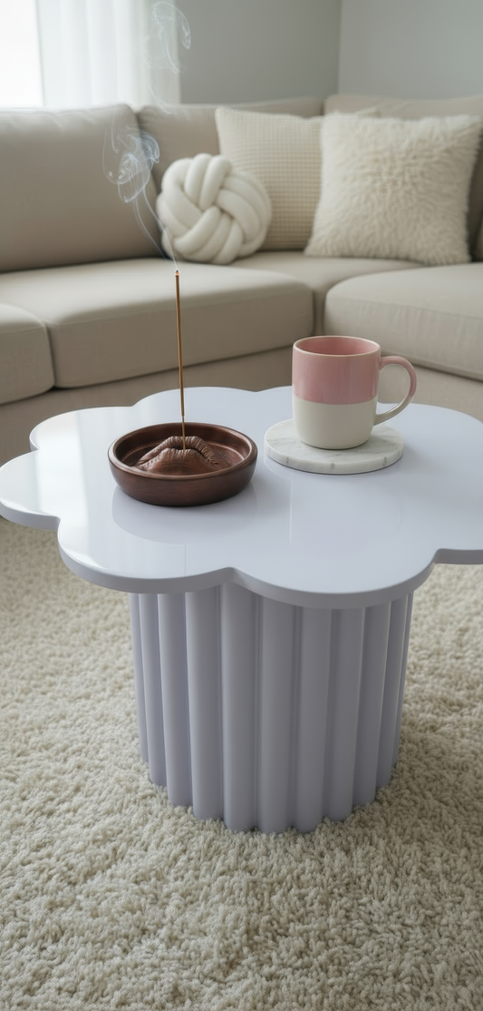 Suport bețișoare parfumate „Kiss & Calm" – design cu buze, ceramică elegantă