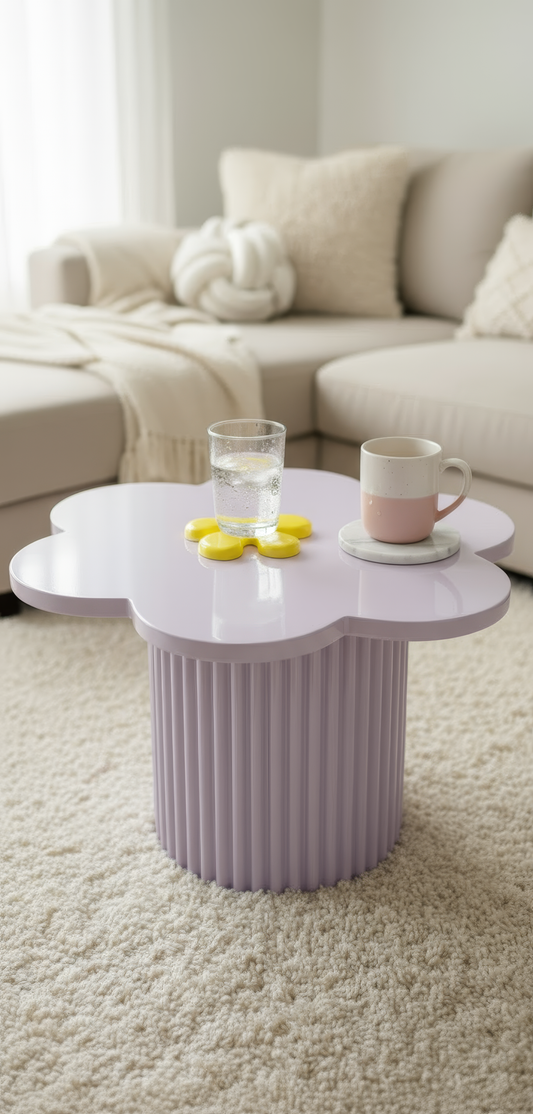 Set 4 coastere ceramice în formă de floare – suporturi decorative pentru cană, personalizabile