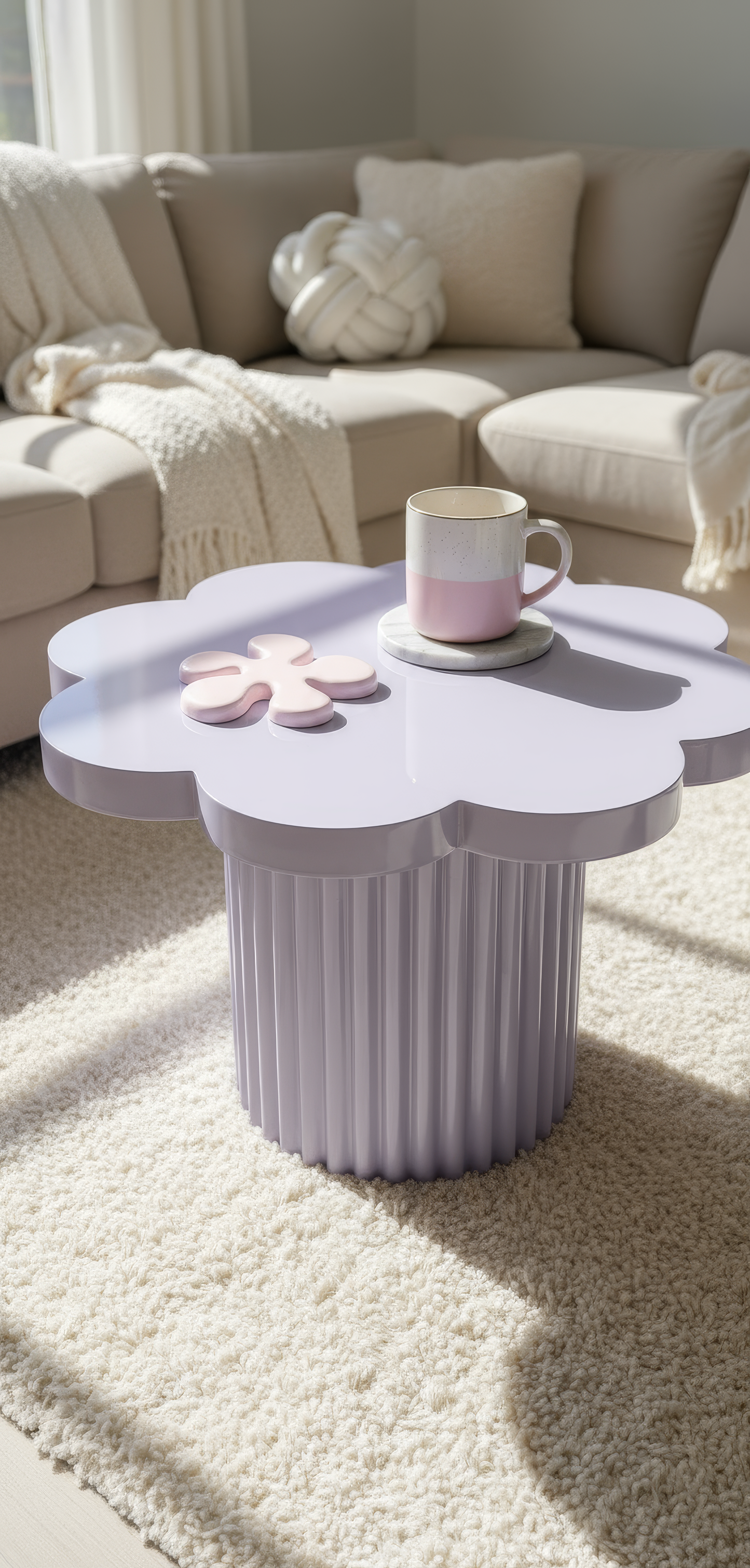 Set 6 coastere ceramice în formă de floare – suporturi decorative pentru cană, personalizabile