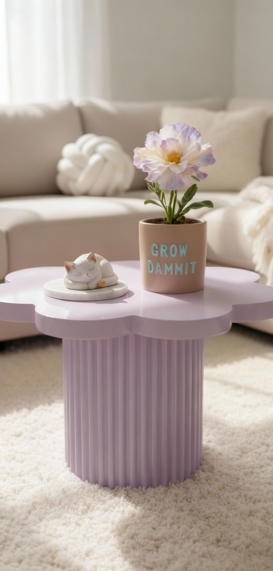 Ghiveci decorativ „Grow Dammit" – ceramică personalizabilă cu mesaj amuzant