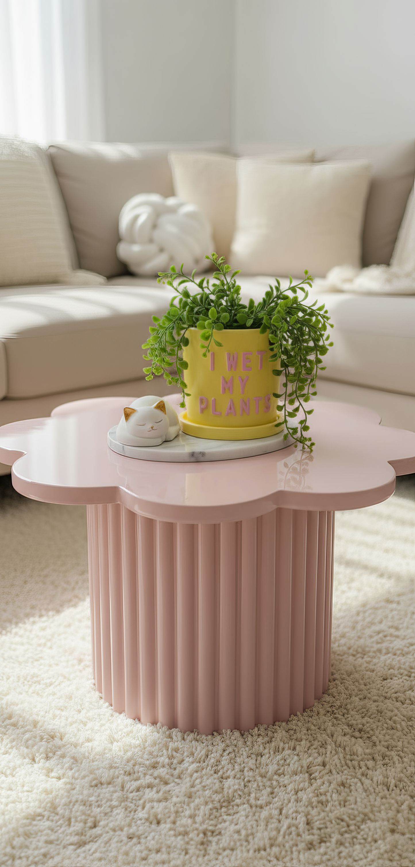 Ghiveci decorativ „I Wet My Plants" – ceramică premium cu mesaj amuzant