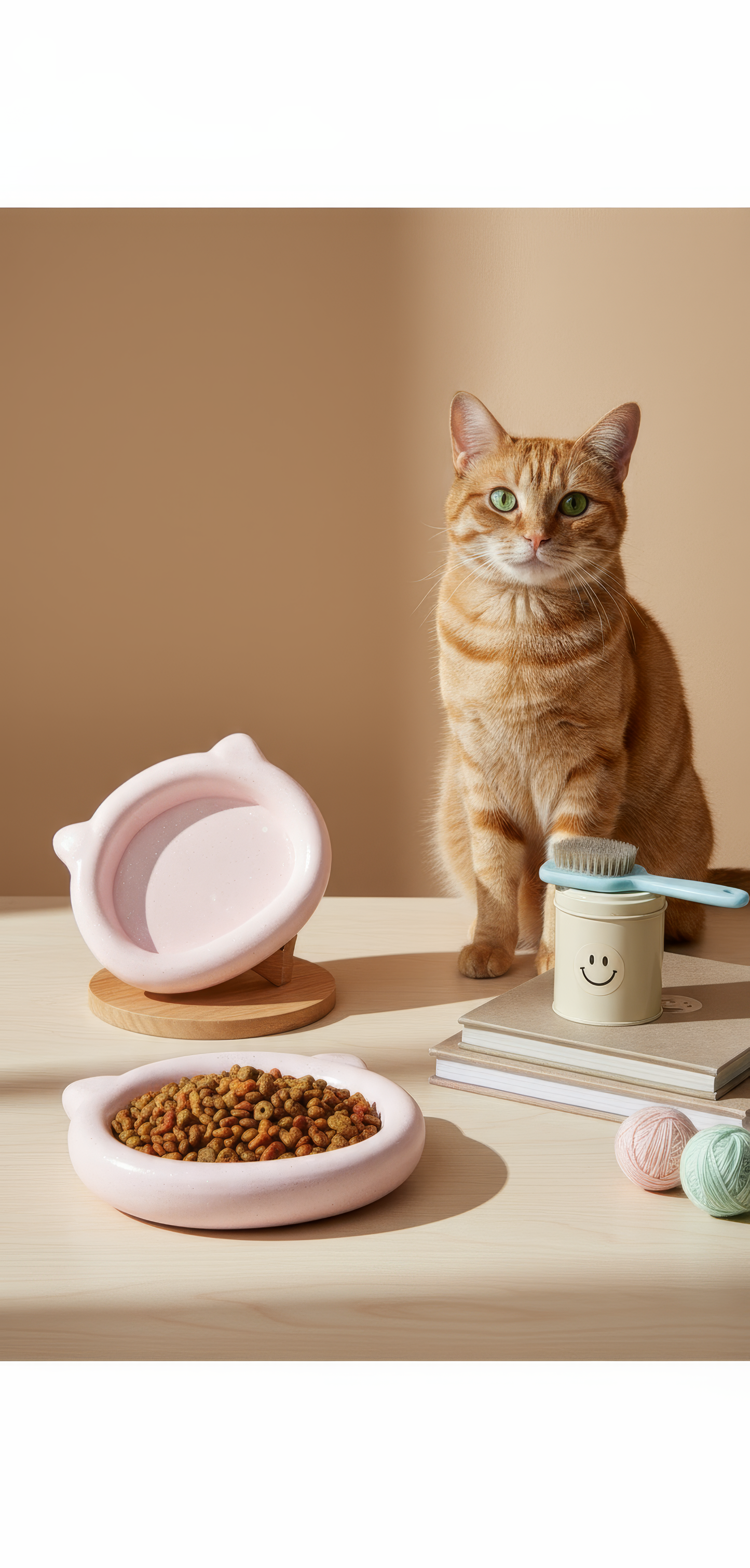 Bol personalizat pentru pisici „Purrfect Bite" – ceramică handmade
