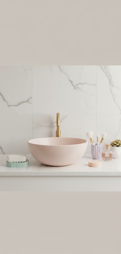 Set ceramic pentru baie „Soft Harmony" – pahar și tăviță pentru săpun